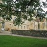 Abbaye de Noirlac - la façade est vue de l'allée des tilleuls 