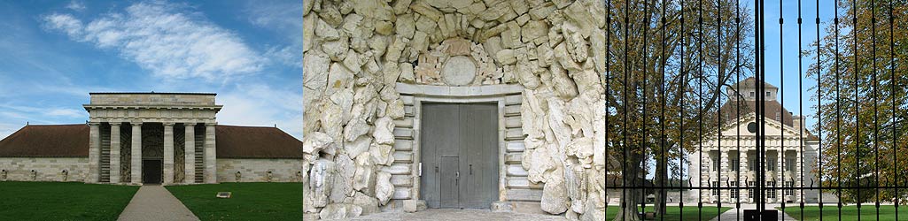 Saline royale d'Arc-et-Senans, l'entrée par le bâtiment des gardes