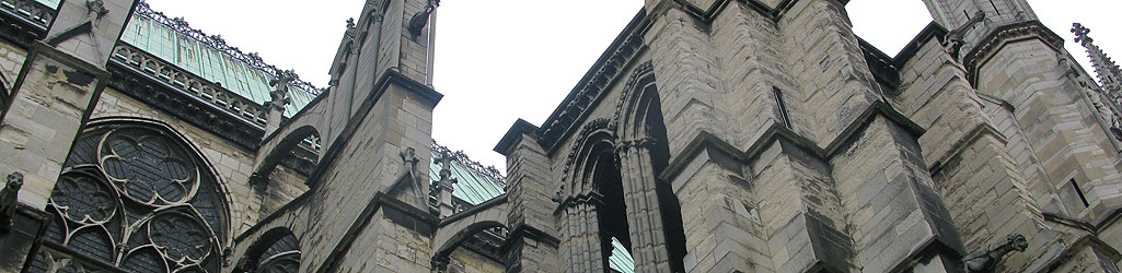 Basilique Saint-Denis - latéral sud - détail des arcs-boutants