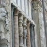 Bergame - Cappella Colleoni,  détail de la façade. 