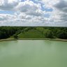 Pagode de Chanteloup - 6ème étage, vue sur le miroir d'eau, le boulingrin et la forêt d'Amboise.