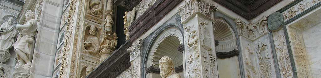 Certosa di Pavia - détail de la façade de l'église