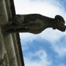 Château de Blois –  l’aile François Ier - détail de la façade coté cour : corniche sculptée et gargouille.