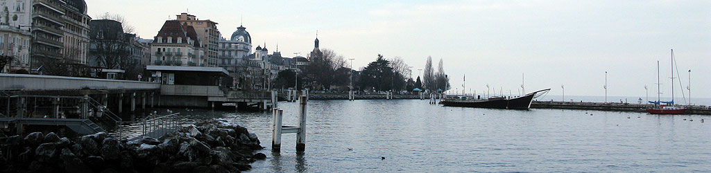 Evian, les bords du Léman -l'embarcadère, le Palais Lumière, le Casino