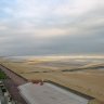  Lumière matinale sur la plage de Cabourg vue de 2ème étage du Grand Hôtel.