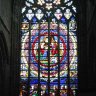 Guérande - Collégiale Saint-Aubin, vitrail de l'Assomption et du Couronnement de la Vierge (XVI ème siècle pour partie, puis restauration au XIXème) 