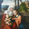 Lucas Müller dit Lucas Cranach der Ältere (l'Ancien - Kronach 1472 - Weimar 1553) - Vierge à l'enfant avec sainte Anne - 1520