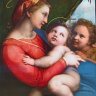 Raffaello Sanzio dit Raphaël (Urbino 1483 - Rome 1520) - Die Madonna della Tenda (La Vierge au rideau / Vierge à l'enfant avec saint Jean-Baptiste) - 1514