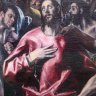 Le Greco (Crète vers 1541 - Tolède 1614) - El Espolio (Le Partage de la Tunique du Christ) - vers 1580/95. Détail : le Christ revêtu de la tunique rouge dont on l'a drapé par dérision.