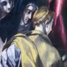 Le Greco (Crète vers 1541 - Tolède 1614) - El Espolio (Le Partage de la Tunique du Christ) - vers 1580/95. Détail, partie inférieure gauche du tableau : Les trois Marie (Marie-Madeleine, Marie Salomé et Marie Jacobé).