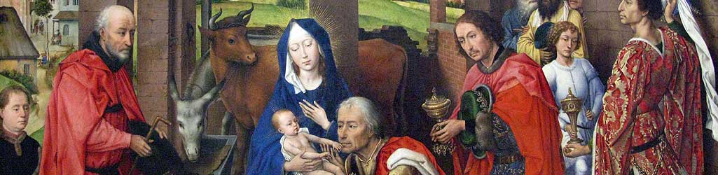 Alte Pinakothek / Rogier van der Weyden  " L'Adoration des Mages " (circa 1455) - détail