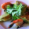 Gambas rôties et guacamole au piment d'Espelette 