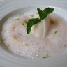 Les Petits Parapluies - Nage de pêche à la verveine et eau de rose, sorbet pamplemousse