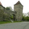 Rothenburg ob der Tauber - Taubertalweg, enceinte de la ville et Sauturm (sud-ouest) 