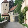 Rothenburg ob der Tauber - Turm an der Fürbringerscheune (14e siècle, toit du 17e ) Tour accolée à une grange au sud-ouest de la Burggasse.