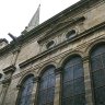 Cathédrale Saint-Vincent de Saint-Malo - façade néo-classique (ext nord de la nef - rue de la Blatrerie). A noter dans cette partie, les gargouilles en bouche de canon.