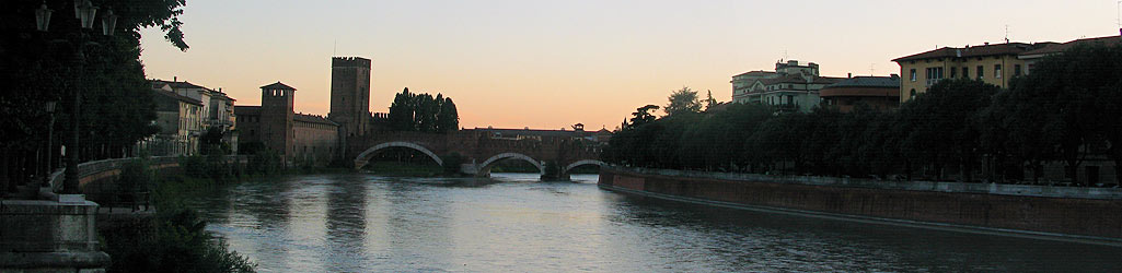Vérone - L'Adige, le ponte Scaligero et le Castel Vecchio