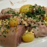 Le Violon d'Ingres - Tête de veau, langue et cervelle pochées, sauce ravigote.